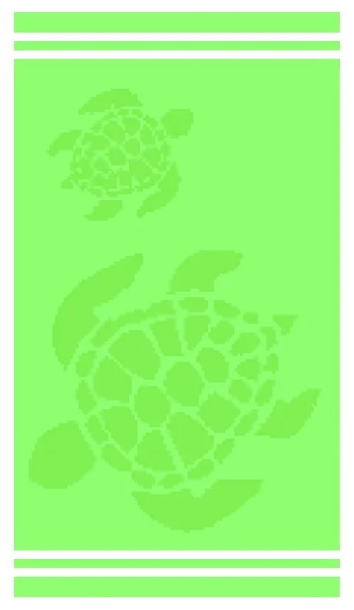 Prosop de plajă verde din bumbac 70x140 cm Turtle – B.E.S.