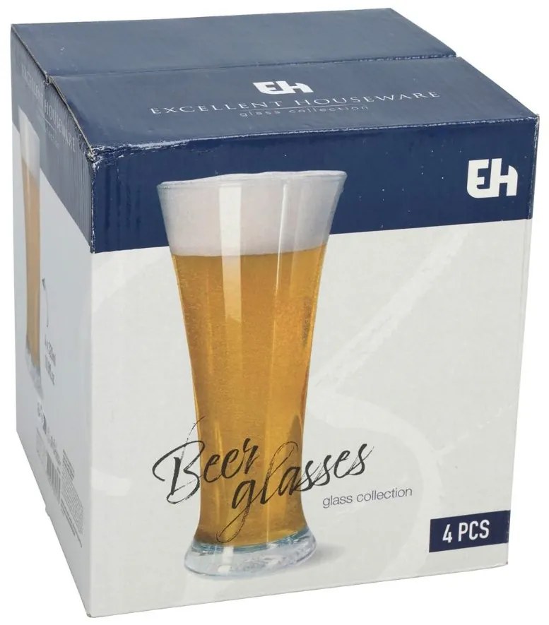Set 4 pahare, pentru bere, 320 ml, Excellent Houseware