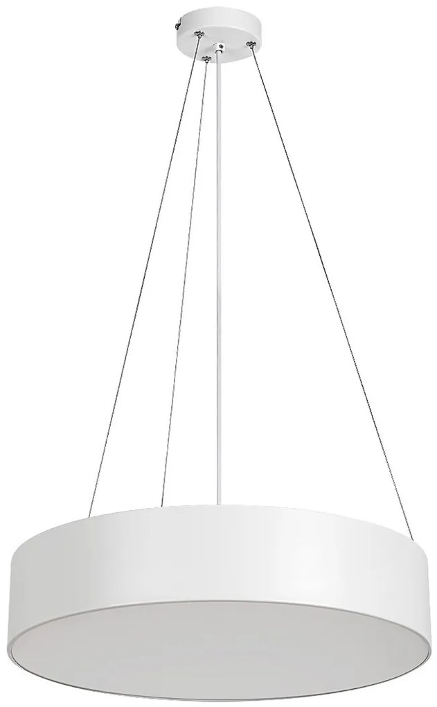 Lustra suspendata design modern circular Renata alba