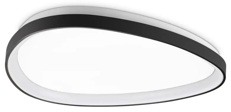 Plafoniera LED design circular Gemini pl d061 on-off 2700k negru