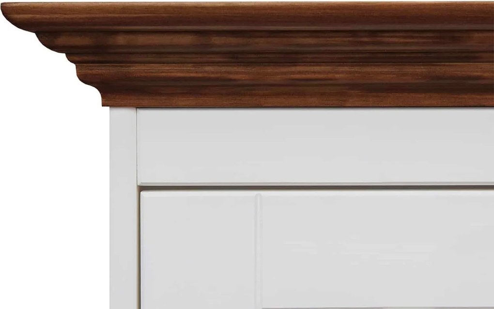 Comodă lemn masiv nuc Linea Alb-, 112 × 45 × 87 cm