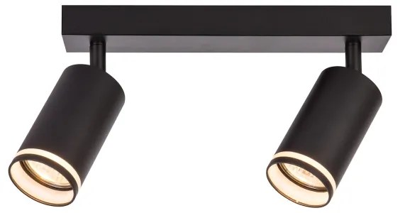 Lampă spot PIPE, 2x GU10/10W/230V, negru