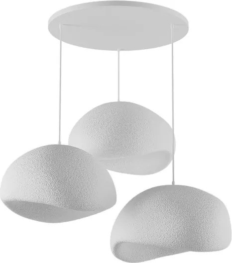 Brilagi - Lustră suspendată WABI SABI pe cablu, 3×E27 (max. 40W), 230V, Ø 60 cm, alb