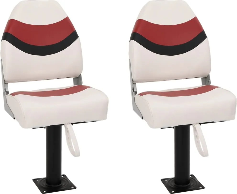 vidaXL Set cu scaun pentru barcă, pliabil, 4 piese, spătar înalt