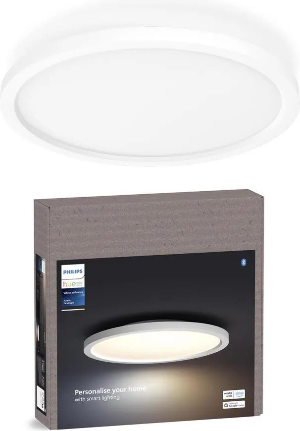 Philips Hue AURELLE plafonieră LED dimabilă, 21W, 230V, Ø 39,5 cm, albă
