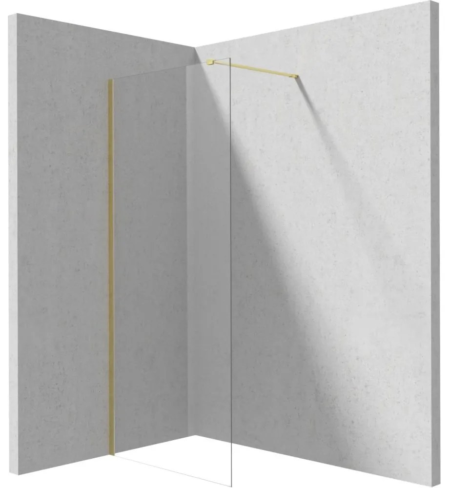 Paravan dus walk-in sticla securizata 110x195 cm auriu periat Deante Prizma Auriu periat, 1100x1950 mm