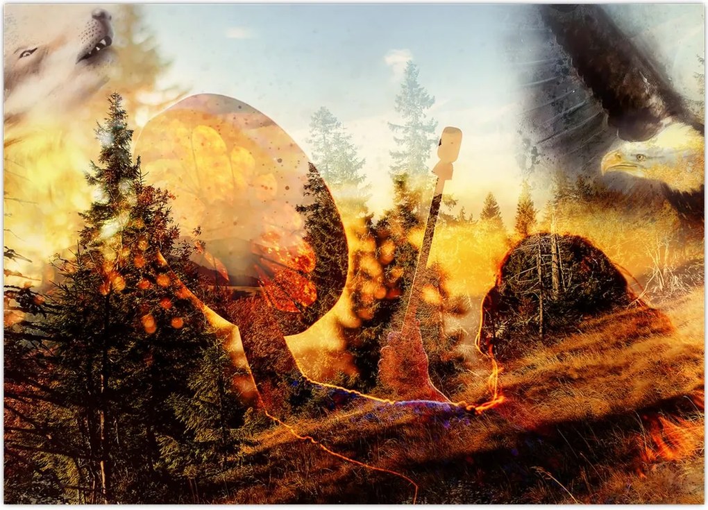 Tablou - Motiv șamanic (70x50 cm)