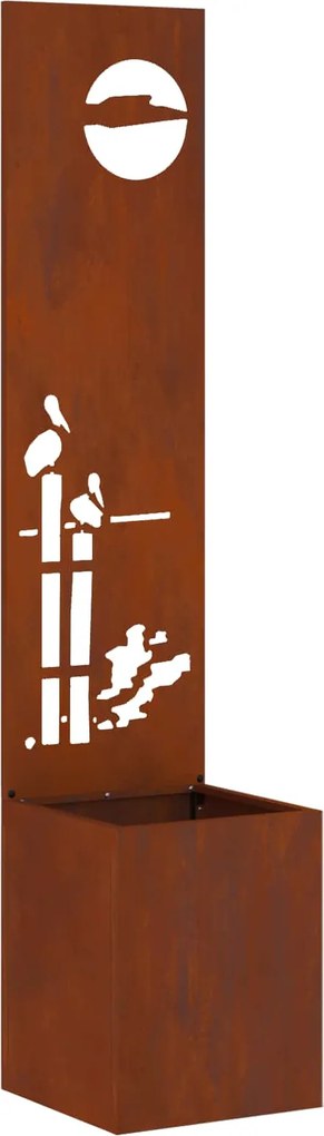 vidaXL Ecran de intimitate pentru grădină Traforaj Ruginit 32 x 140 cm