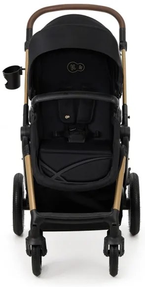 Cărucior de copii combinat 3 în 1 KINDERKRAFT MOOV 2 AIR Pure black + scaun auto MINK PRO