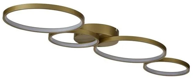 Lustra LED decorativa metal auriu Cirque 4Lt Ring