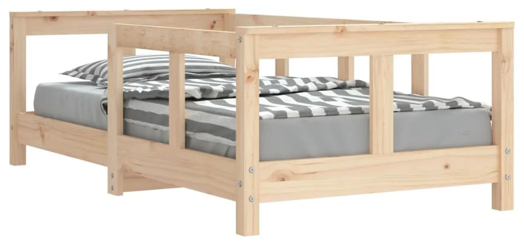 834426 vidaXL Cadru de pat pentru copii, 70x140 cm, lemn masiv de pin