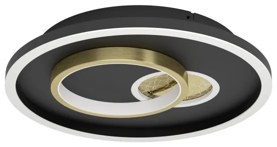 Eglo 901244 - Plafonier LED TIRIOLO LED/14W/230V+LED/8,5W negru/auriu