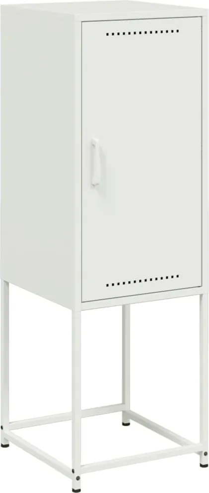 vidaXL Dulap înalt, alb, 36x39x107 cm, oțel