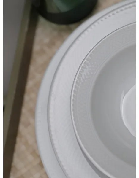 Set de veselă 18 piese, porțelan alb