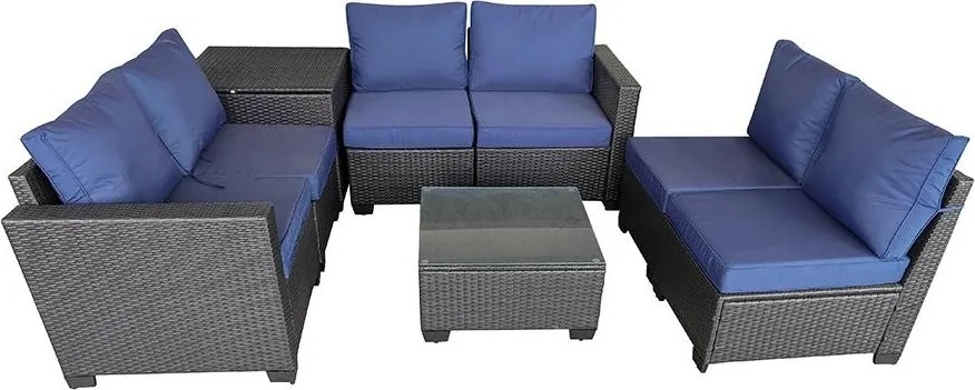 Set mobilier de grădină cu canapele și ladă de depozitare pentru perne Avenberg ENCANTA