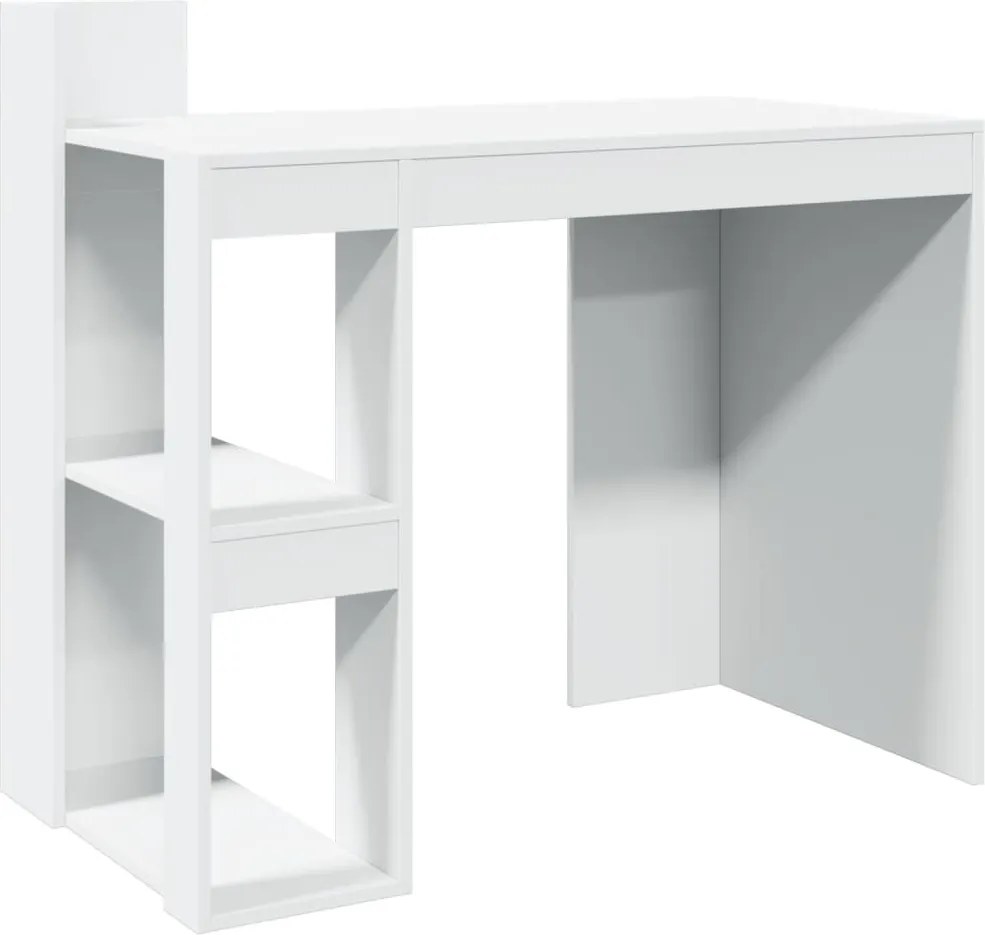 vidaXL Birou, alb, 103,5x56,5x94 cm, lemn prelucrat