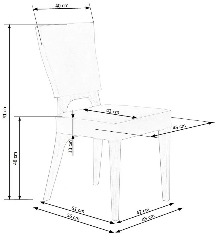 Scaun de bucaterie Wenanty, stejar albastru/miere