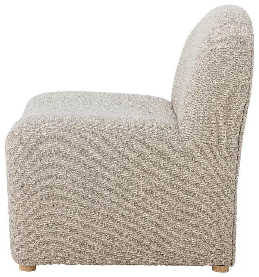 Fotoliu crem cu tapițerie din țesătură bouclé Neel – Bloomingville