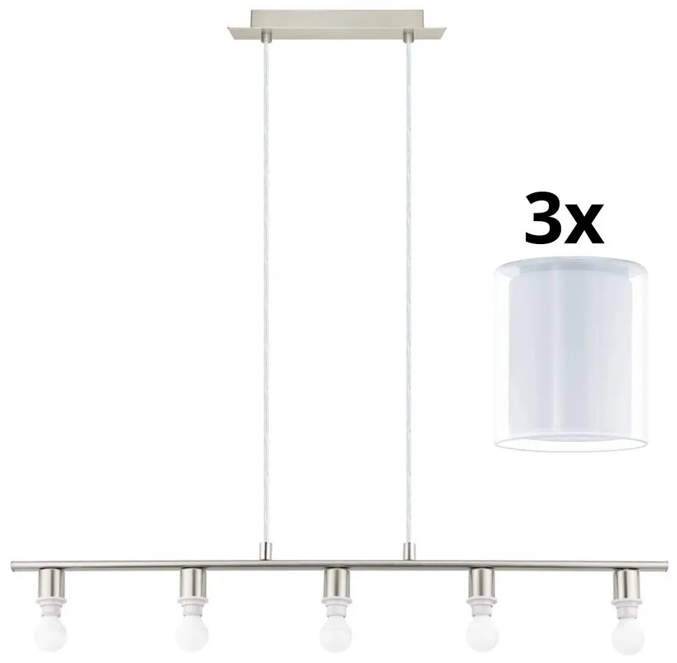 Lustră LED pe cablu Eglo MY CHOICE 5xE14/4W/230V crom/alb