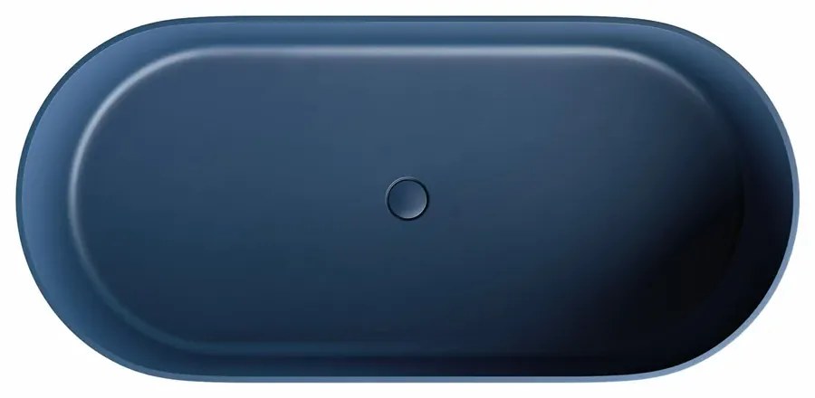 Cada freestanding compozit, albastru mat, 180x76 cm, Foglia Terra Albastru