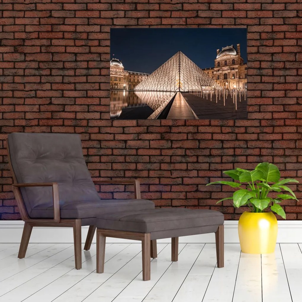 Tablou - Louvre noaptea (90x60 cm)
