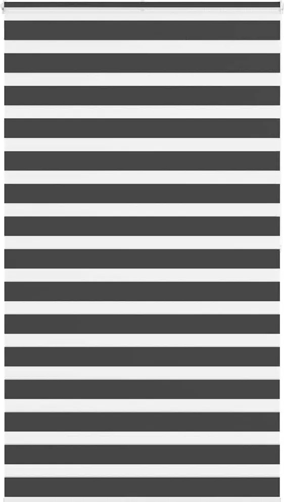 vidaXL Jaluzea tip zebra neagră lățime țesătură 130,9 cm poliester