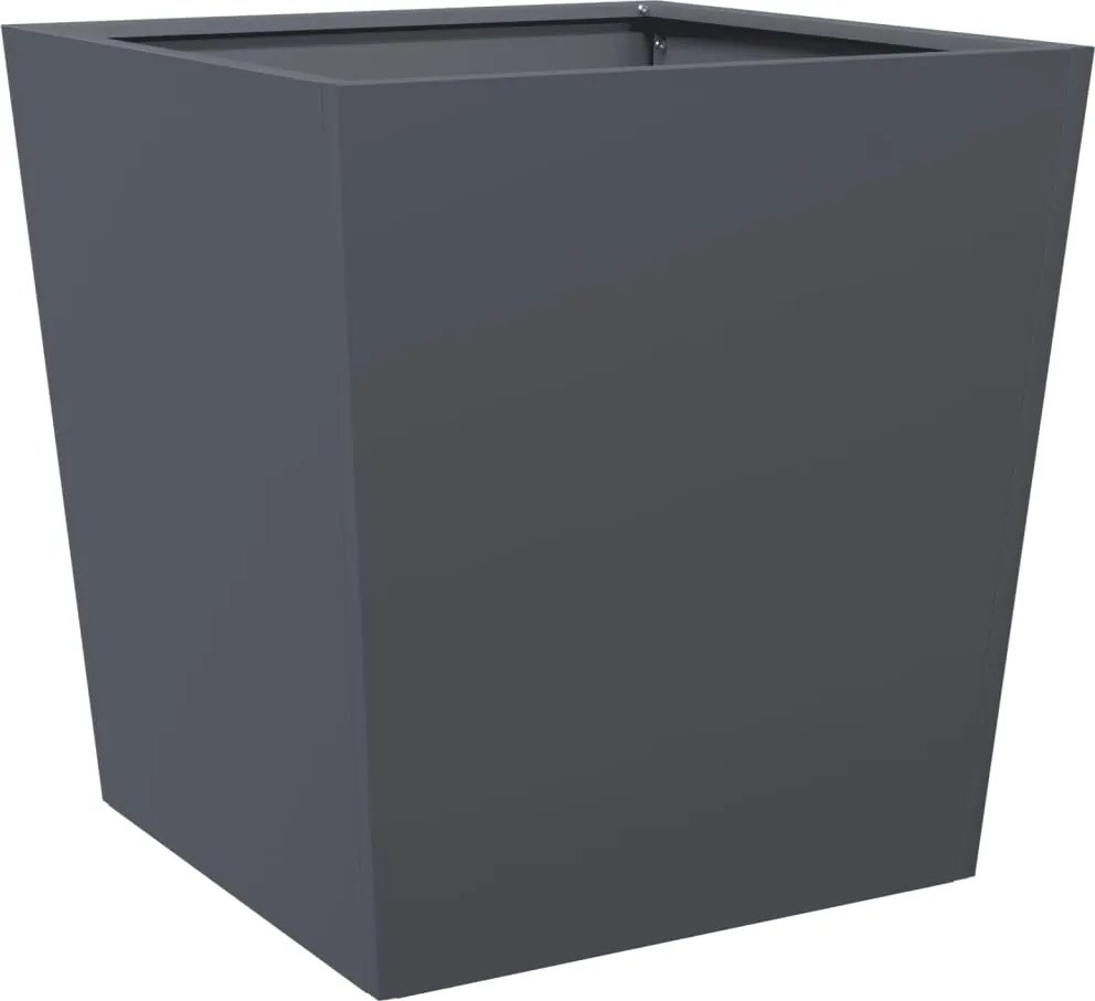 vidaXL Jardinieră de grădină, antracit, 50x50x50 cm, oțel