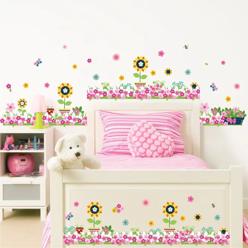 Sticker perete / geam Happy Flowers