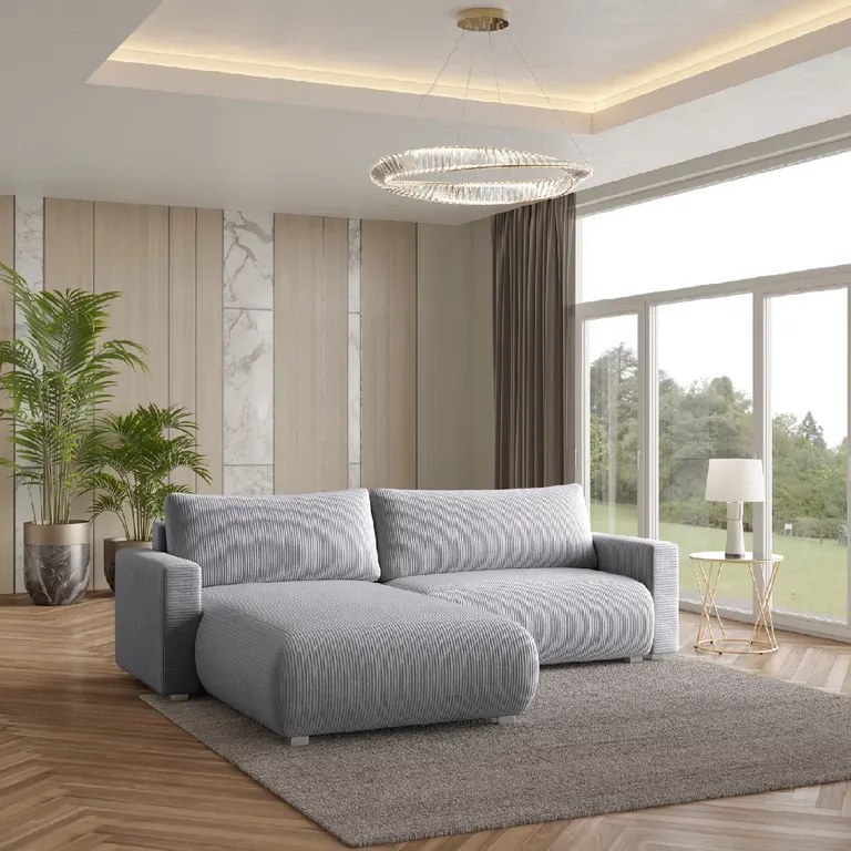 OFERTA Coltar extensibil TAFIRA, gri deschis, reversibil, calitatea a II-a