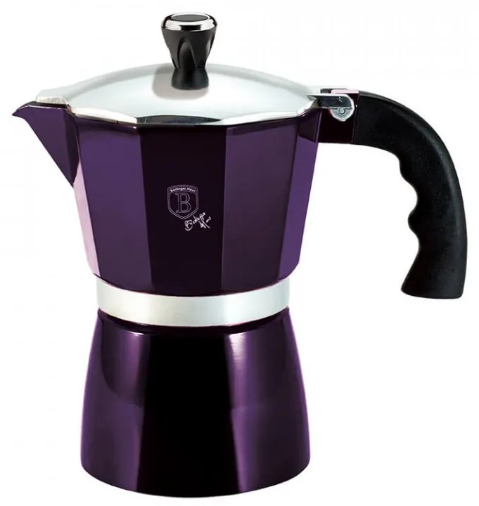 Espressor cafea pentru aragaz (Cafetiera) 3 cesti Purple Eclipse Collection BerlingerHaus BH 6777