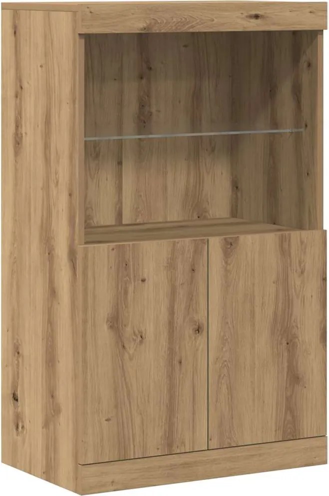 vidaXL Bufet LED Maro 60 x 37 x 100 cm Lemn compozit