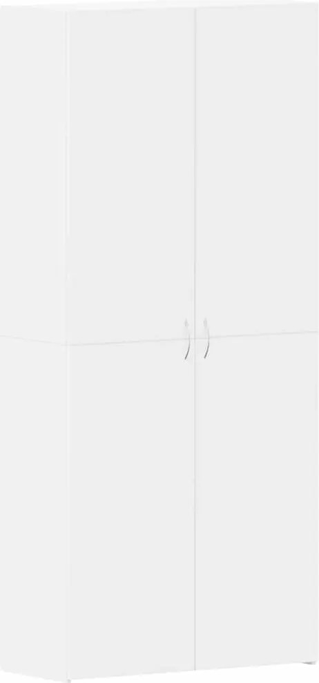 vidaXL Dulap pentru pantofi Alb 80 x 35.5 x 180 cm Lemn compozit