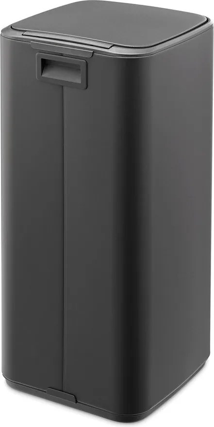 Coș de gunoi gri închis cu pedală din oțel 30 l Bo – Brabantia