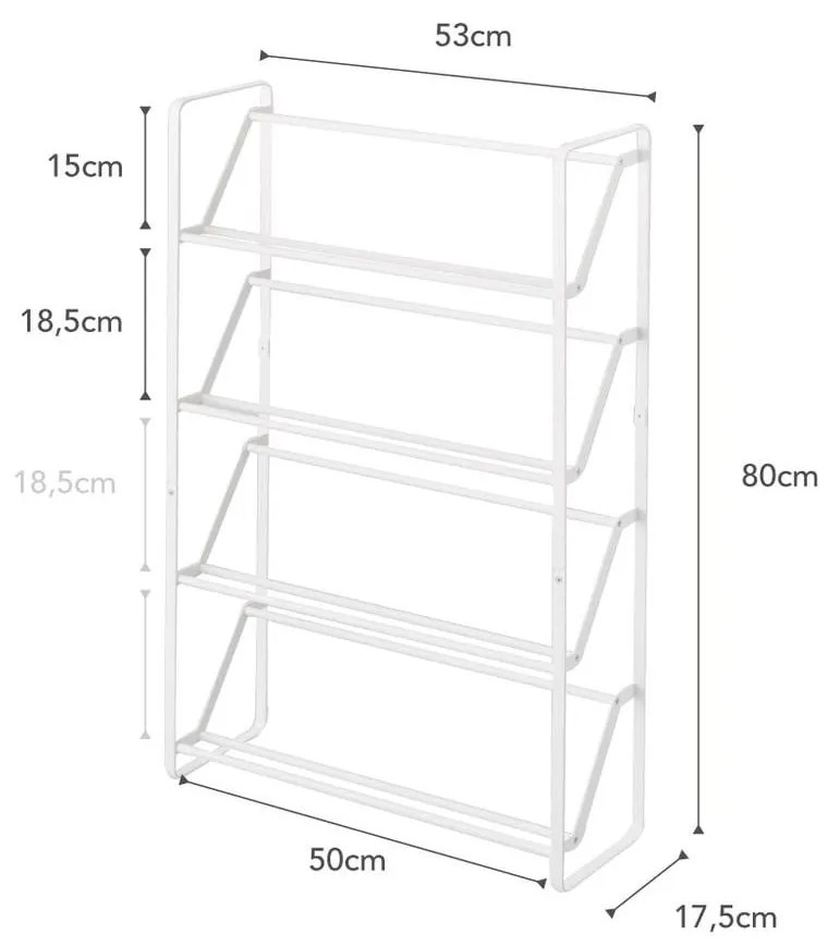 Pantofar alb din metal Frame – YAMAZAKI