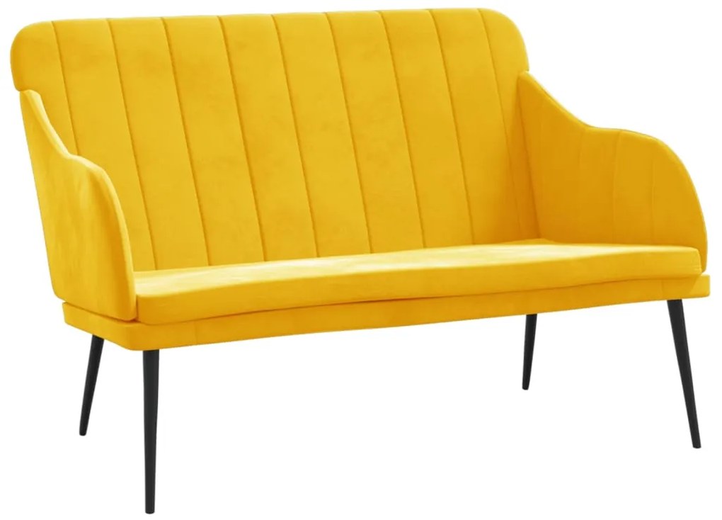 351470 vidaXL Bancă, galben, 110x76x80 cm, catifea