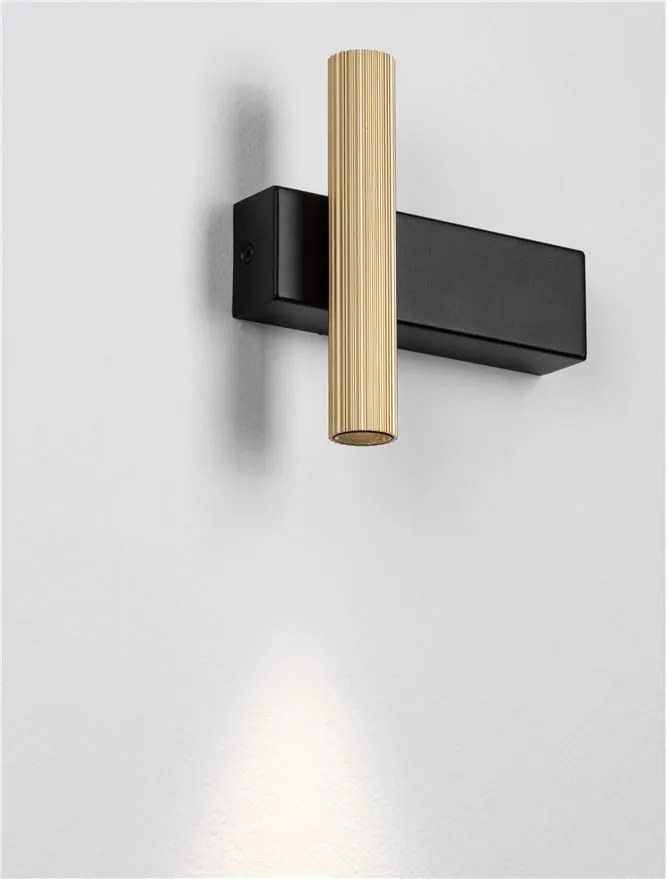 Aplica Spot LED stil minimalist PARON negru/auriu, NVL-9060242