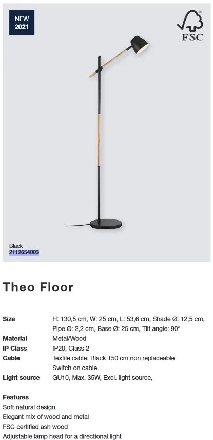 Lampadar design modern THEO 2112654003 NL
