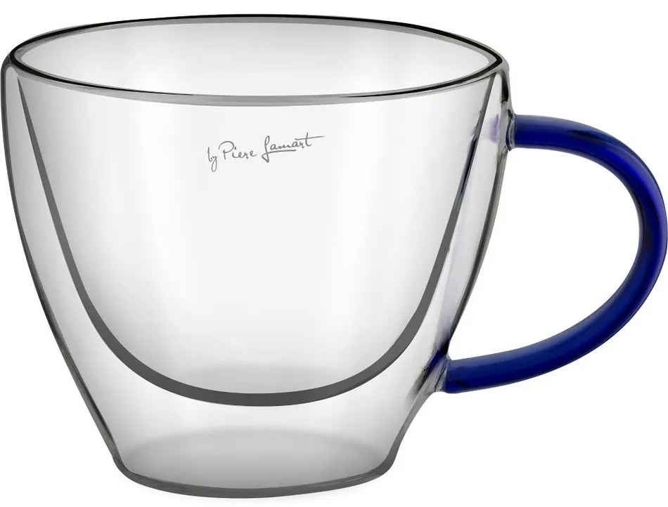 Lamart LT9116 Set 2 pahare cappuccino Vaso, 190 ml, albastru