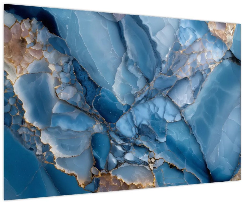 Tablou - Marmură albastră fragmentată (90x60 cm)