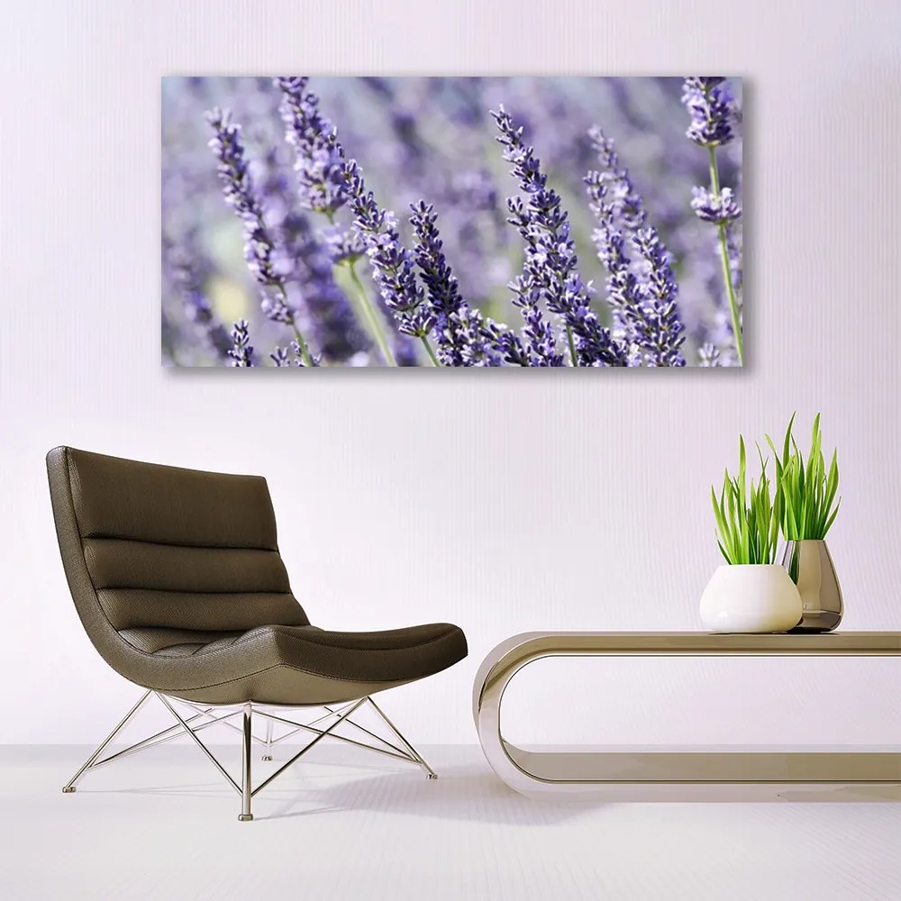 Tablou pe panza canvas Flori Floral violet