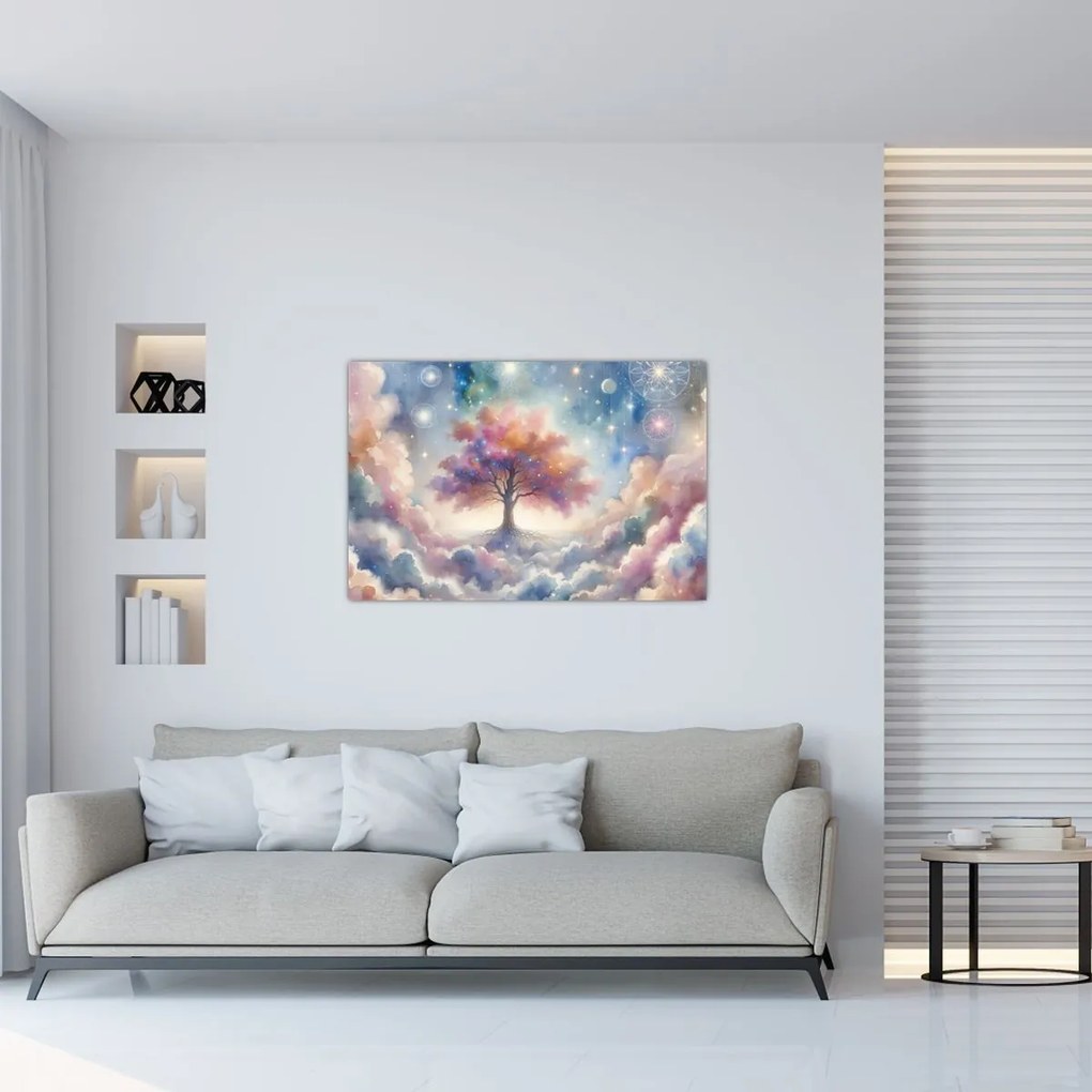 Tablou – Arborele vieții printre nori (90x60 cm)