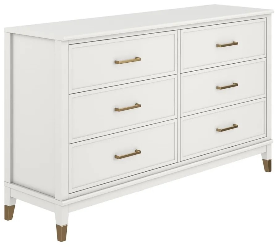 Comodă CosmoLiving by Cosmopolitan Westerleigh, 144 x 85 cm, alb