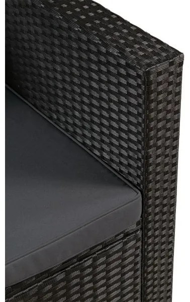 Jusky Set ratan de gradina Punta Cana L - perne negre/antracit