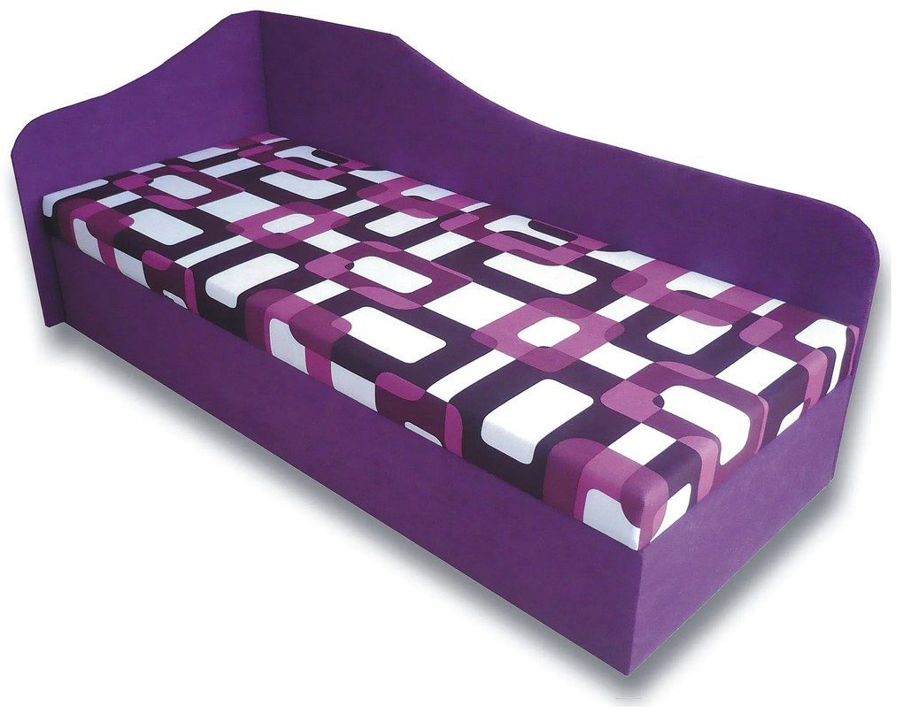 Pat de o persoană (canapea) 80 cm Lady 87 (violet 49 + Gusto 10) (S). 793109