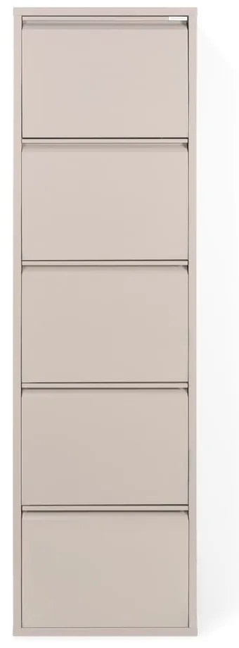 Pantofar taupe cu deschidere înclinată din metal 50x169x15 cm Billy – Spinder Design