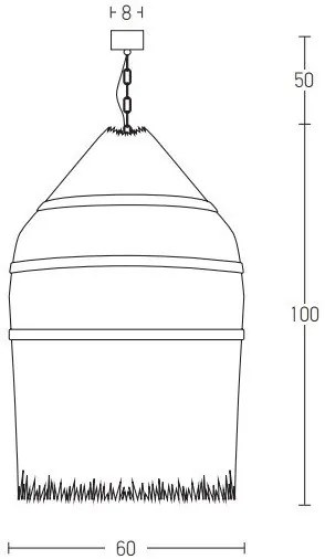 Lustra, Pendul boho style design natural RATAN
