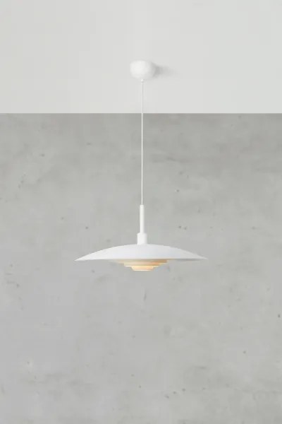 Markslöjd 108876 - Lustru suspendat pe cablu PINY 1xE27/60W/230V Ø 57 cm alb