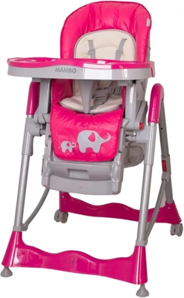 Scaun de luat masa Coto Baby Mambo 2019 Roz Aprins - Elefanți