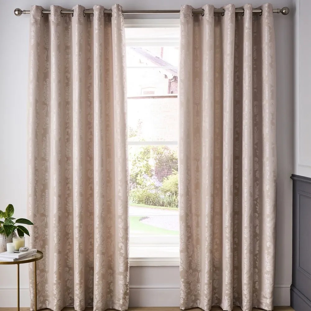 Draperii bej 2 buc. din damasc 229x229 cm Damask Jacquard – Catherine Lansfield