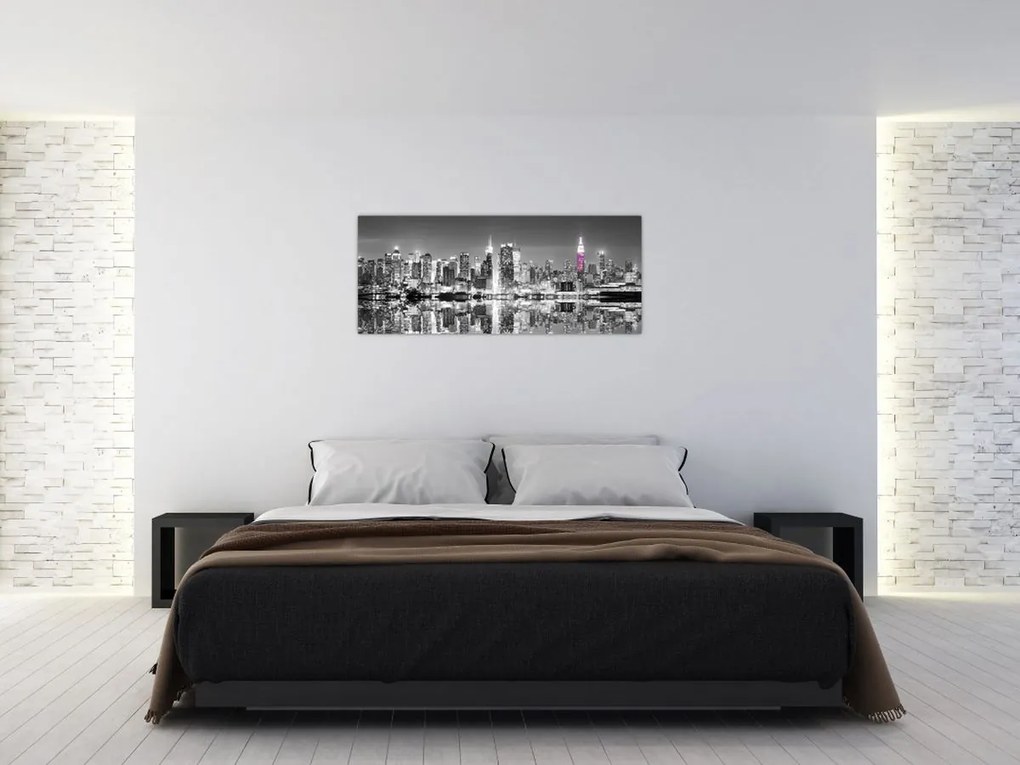 Tablou - New York și zgârie-norii mov (120x50 cm)